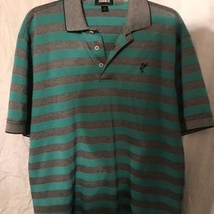 Teal/grey ashworth polo